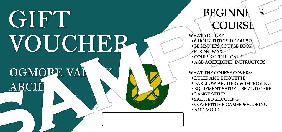 Ogmore Valley Archers Chriostmas Vouchervoucher